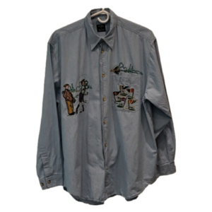 MORE & More Shirt Blue Denim Golf Men Embroidery Men's Size Medium